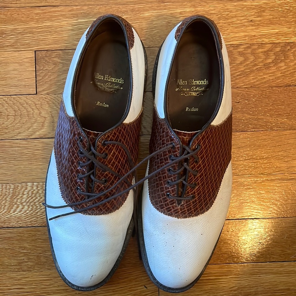 Allen Edmonds saddle golf shoe: Redan model. Size 12
